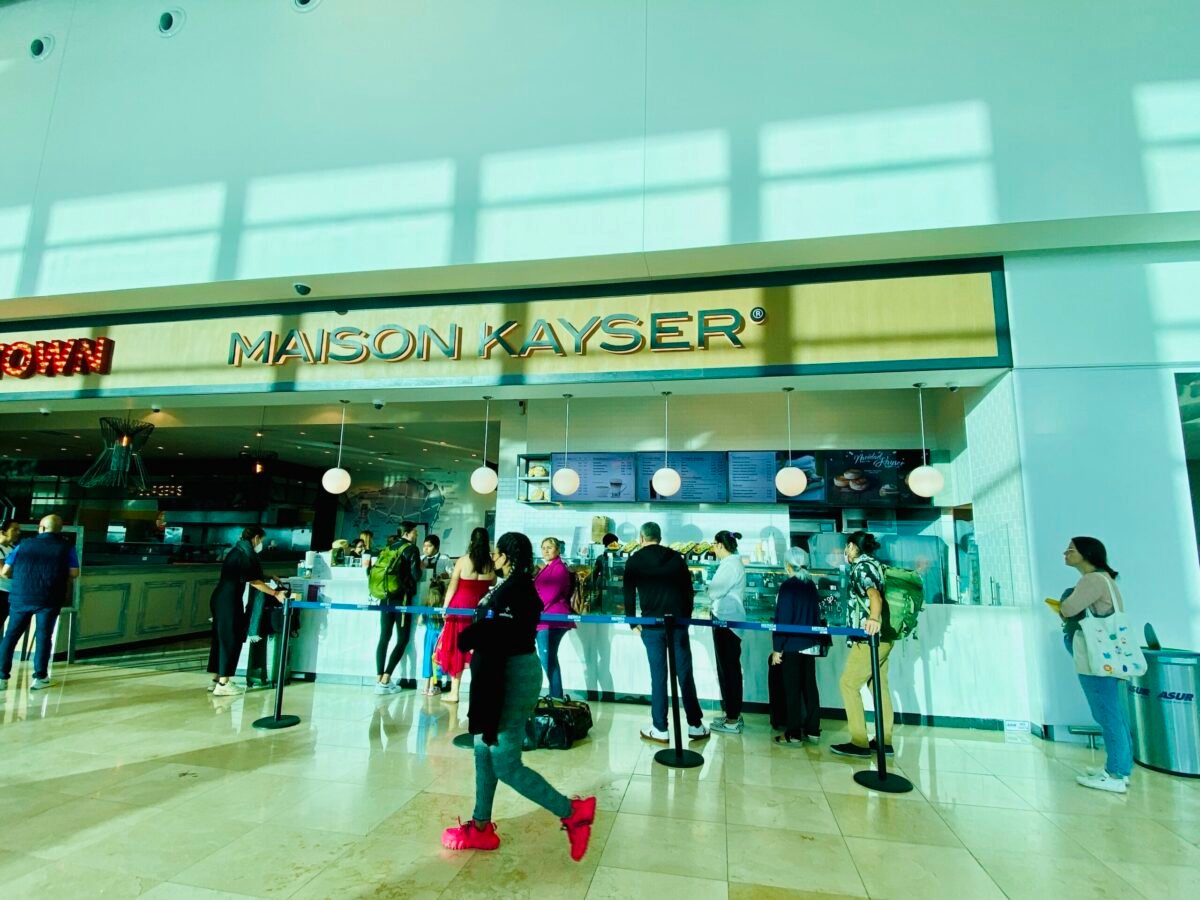 A variety of restaurants inside the Merida Mexico International airport