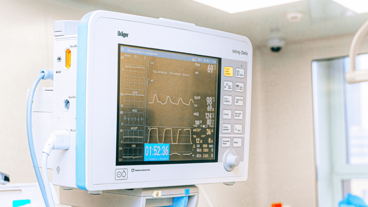 vital signs monitor in a hospital