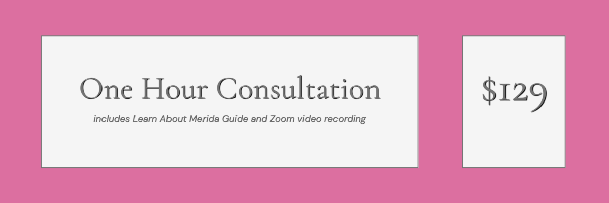 One hour consultation offer from Amy Jones of Life in Merida, The Merida Ambassador